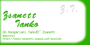 zsanett tanko business card